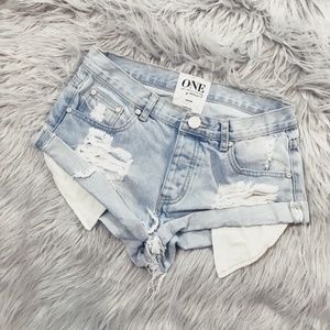 ONE Teaspoon Denim Shorts size 26
